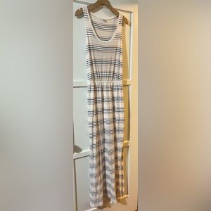 Red White and Blue Striped Maxi Dress